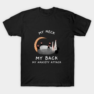 Opossum Gift, My Neck, My Back, My Anxiety Attack Possum T-Shirt